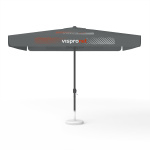 Sonnenschirm mit Logodruck, 300 x 300 cm, 2 Segmente bedruckt