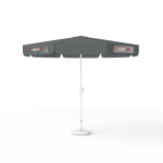 Sonnenschirm mit Logodruck, ø 300 cm, 4 Volants mit 2 Motiven im Wechsel bedruckt