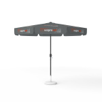 Parasol with logo print, Ø 300 cm, all 8 segments printed with the same design