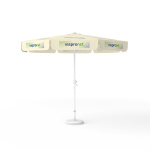 Parasol with logo print, Ø 300 cm, all 8 segments printed with the same design