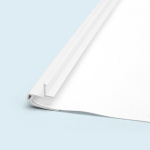 Plastic clamping rail for quick banner exchange