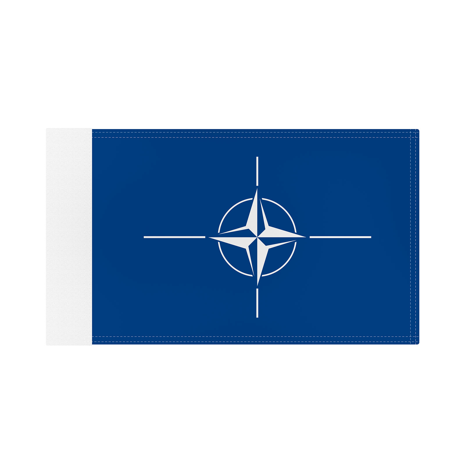 Small flag with pole hem, NATO
