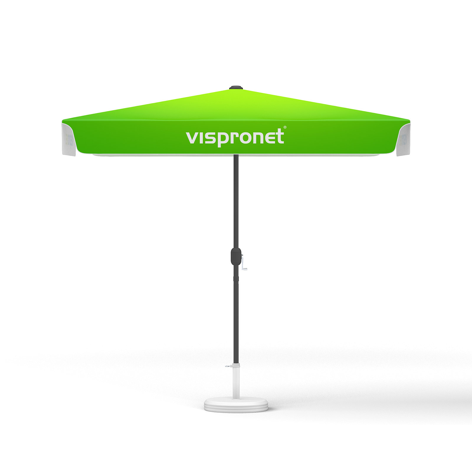 Small umbrellas with crank, square, 250 x 180 cm
