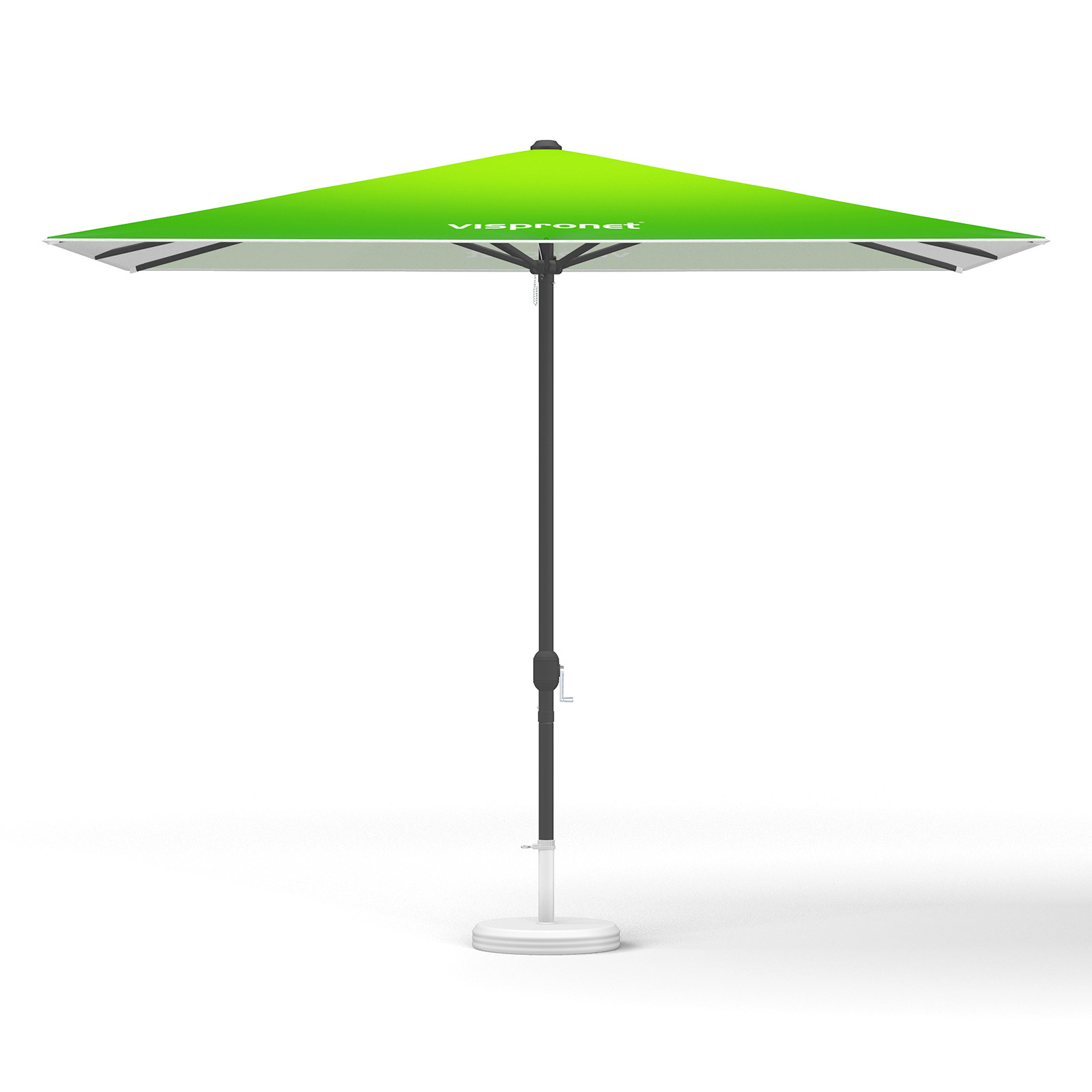 Small umbrellas with crank, square, without valance, 300 x 300 cm