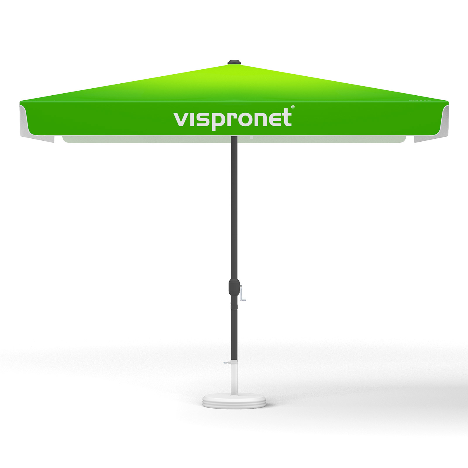 Small umbrellas with crank, square, 300 x 300 cm
