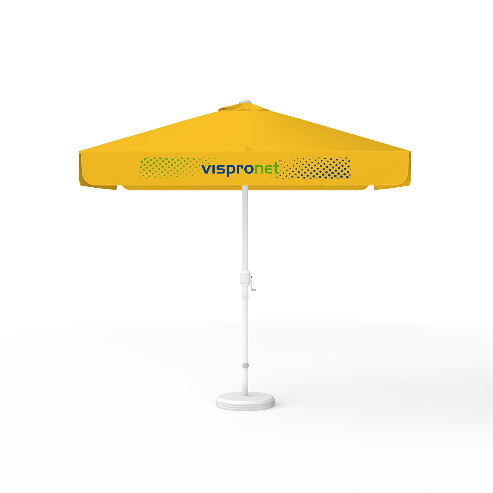 Parasol with logo print, 250 x 250 cm, 2 printed valances