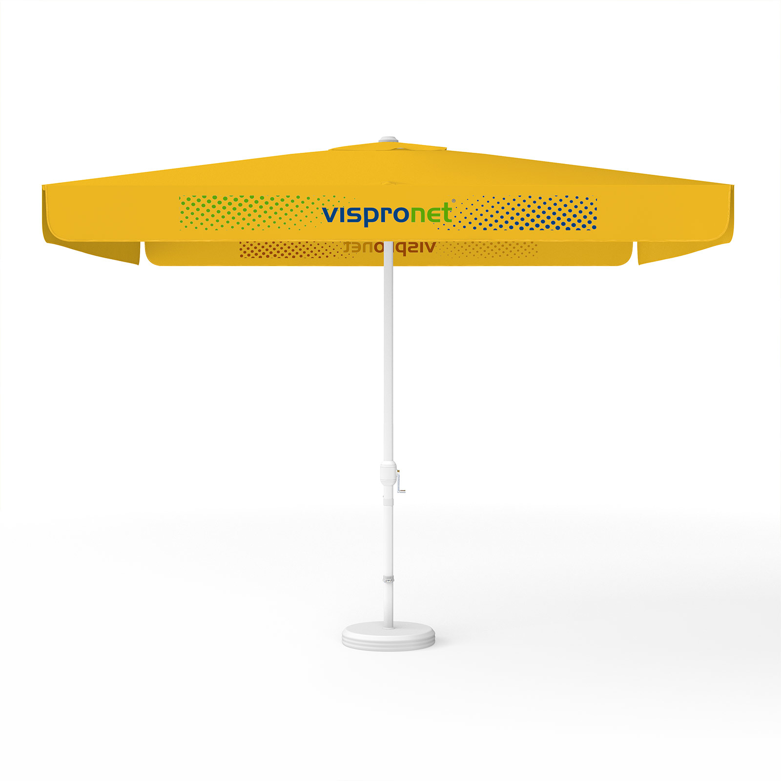 Parasol with logo print, 300 x 300 cm, 2 printed valances