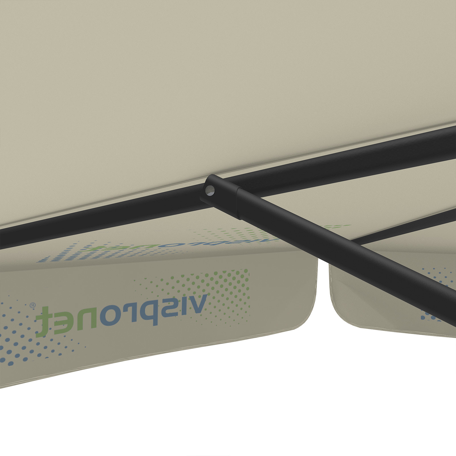 Parasol with logo print, ø 250 cm, robust ribs
