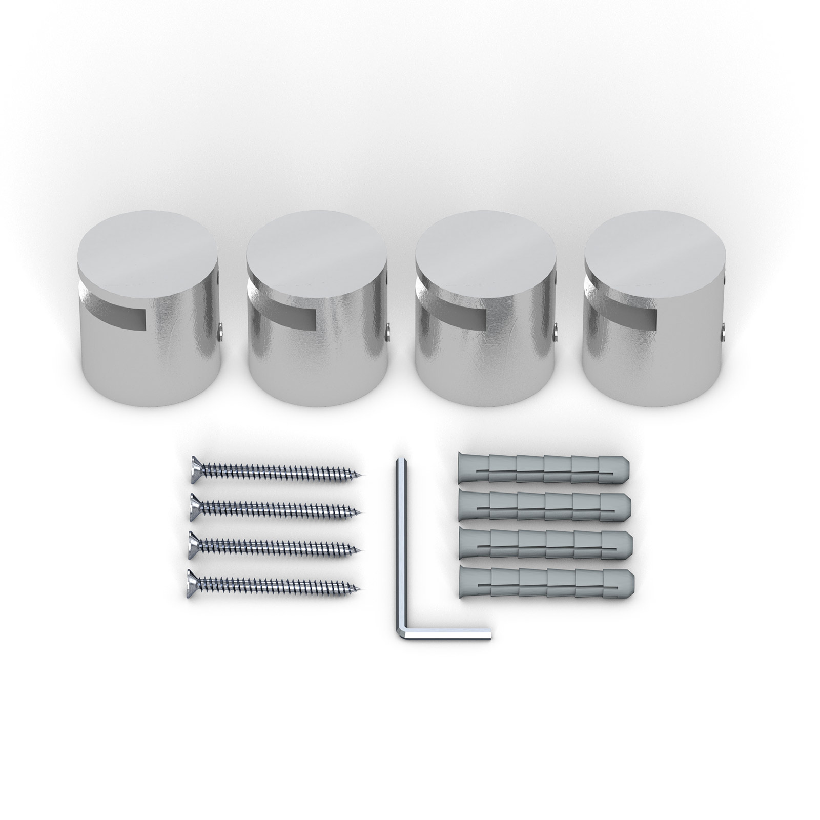 Clamp holder stainless steel ø 25 mm/15 mm, for panel thickness 2-5 mm
