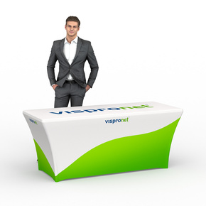 Event table with stretch cover