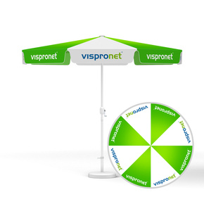 Parasol with crank, round