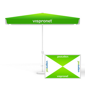 Parasols with crank, rectangular