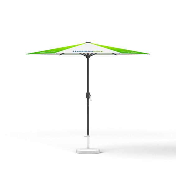 Small umbrella with crank ø 250 cm, without valance, frame anthracite