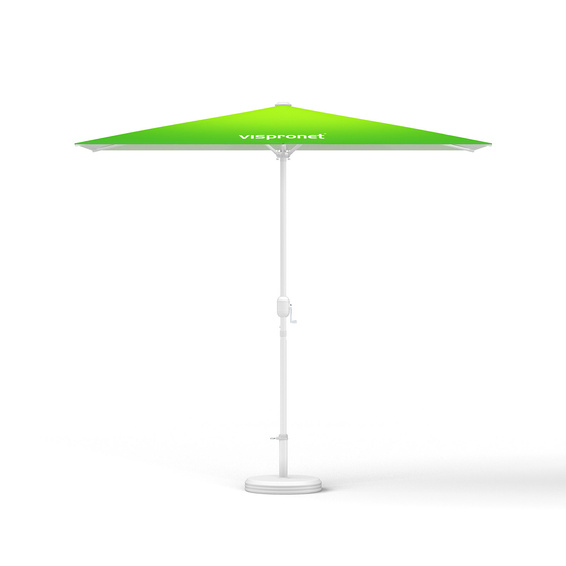 Small umbrellas with crank, square, without valance, 250 x 180 cm