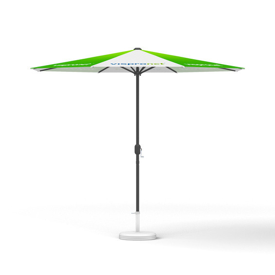 Small umbrella with crank ø 300 cm, without valance, frame anthracite