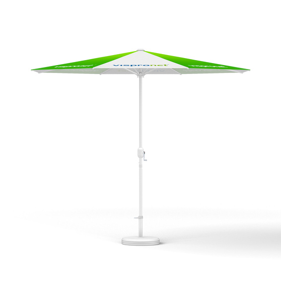 Small umbrella with crank ø 300 cm, without valance, white frame