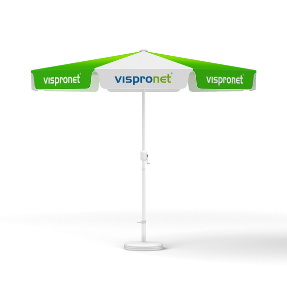 Small umbrella with crank ø 300 cm, white frame
