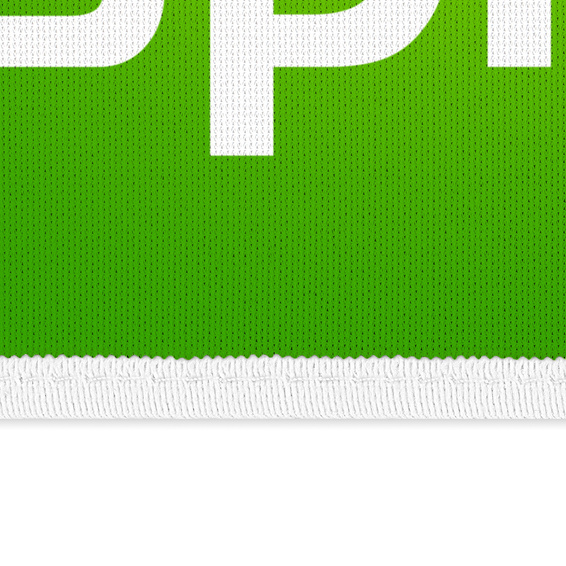 Flyer with white binding tape