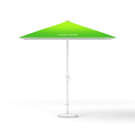 Small square umbrellas with crank, without valance, 250 x 250 cm
