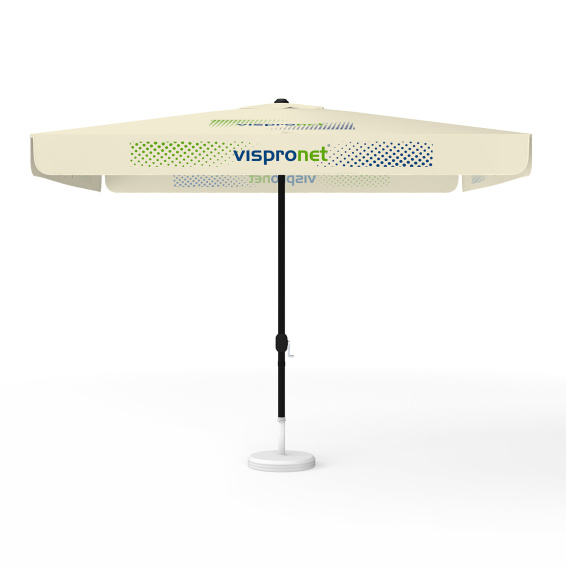 Sonnenschirm mit Logodruck, 300 x 300 cm, alle 4 Segmente mit 1 Motiv bedruckt