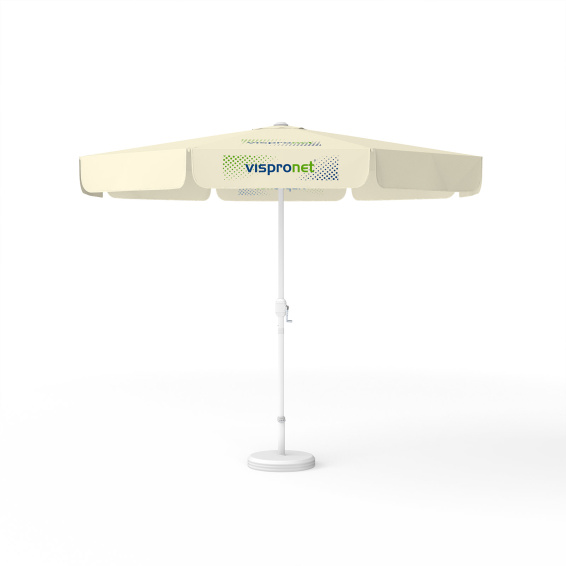 Parasol with logo print, Ø 300 cm, 2 segments printed