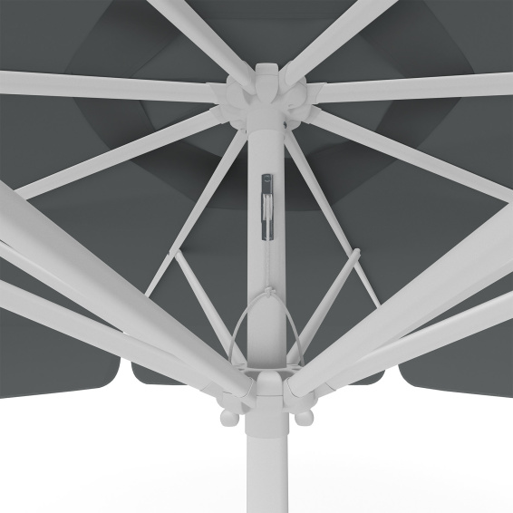 Parasol with crank ø 300 cm, detail of cable pull