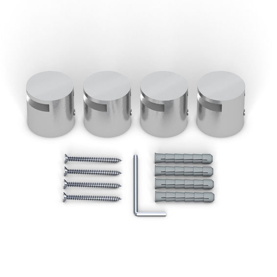 Clamp holder stainless steel ø 25 mm/15 mm, for panel thickness 2-5 mm