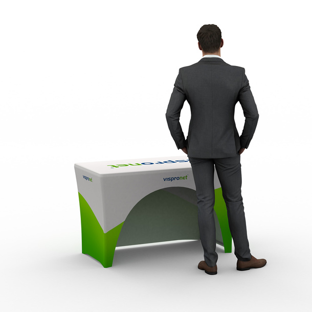 Floor-length table cover - Backside with cutout