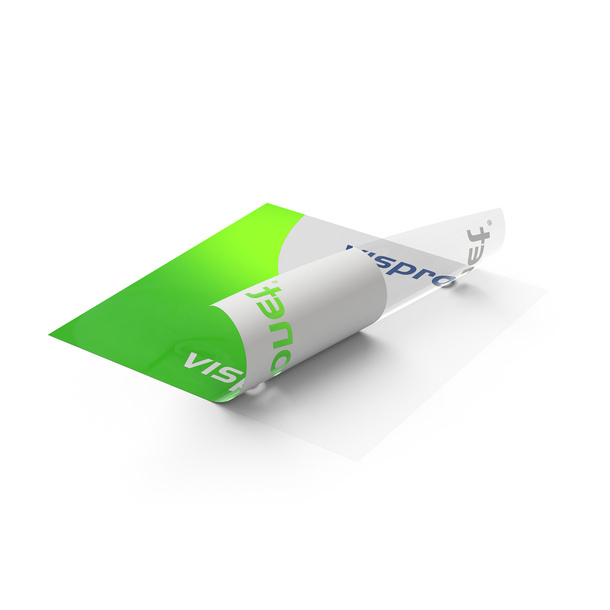 White ink behind colors: printed design is opaque, unprinted areas are transparent