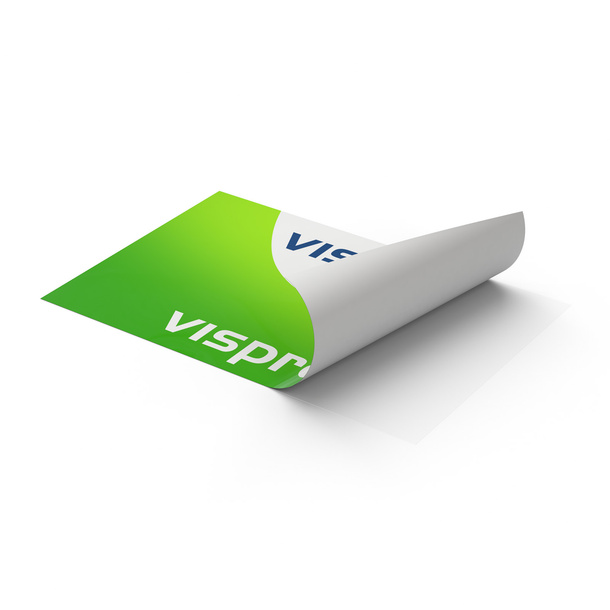 White film: printed design on the front, unprinted areas and reverse side are white