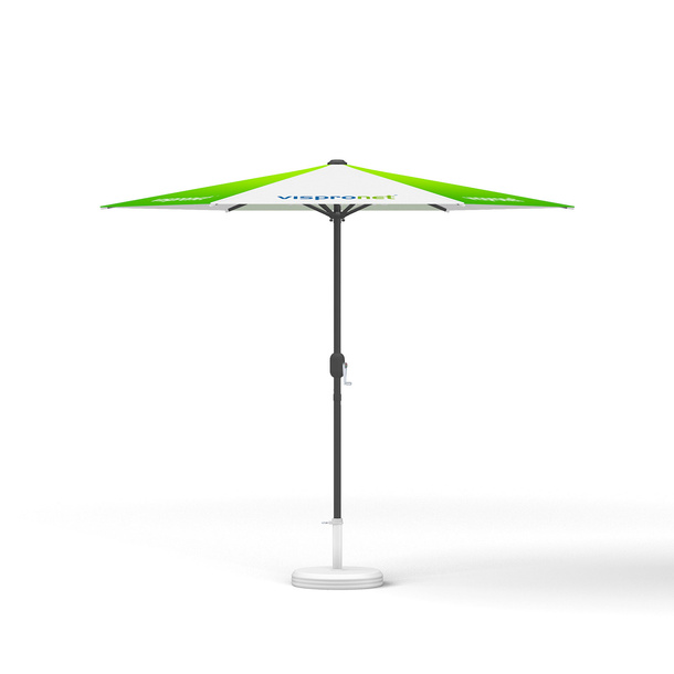 Small umbrella with crank ø 250 cm, without valance, frame anthracite