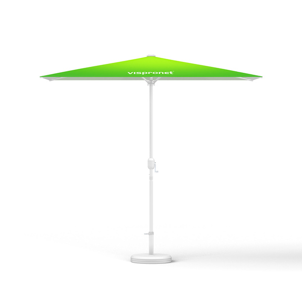 Small umbrellas with crank, square, without valance, 250 x 180 cm