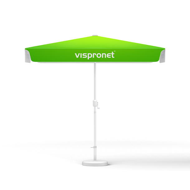 Small umbrellas with crank, square, 250 x 180 cm