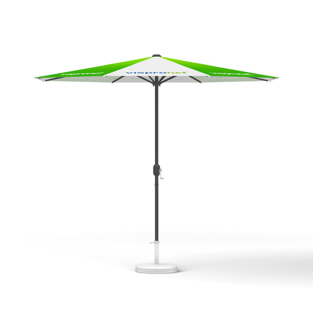 Small umbrella with crank ø 300 cm, without valance, frame anthracite