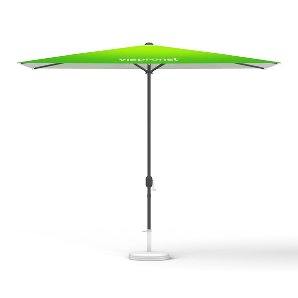 Small umbrellas with crank, square, without valance, 300 x 200 cm
