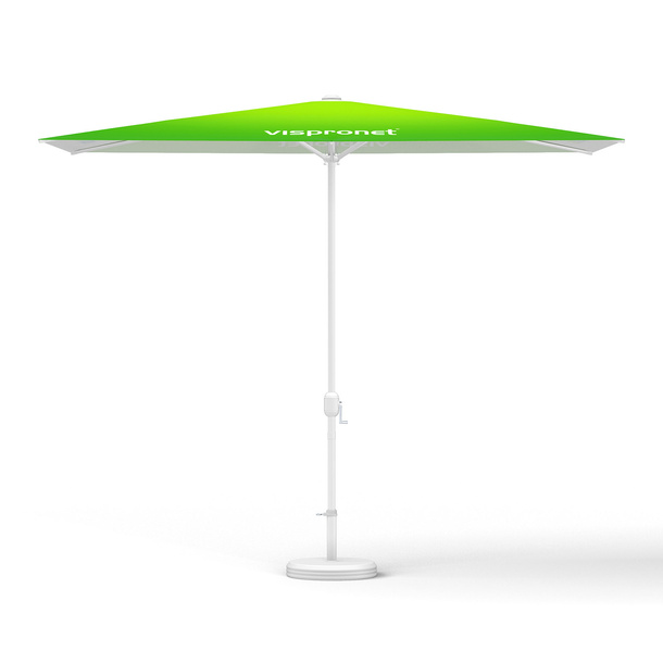 Small umbrellas with crank, square, without valance, 300 x 200 cm