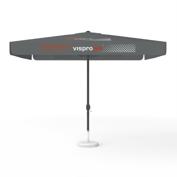 Sonnenschirm mit Logodruck, 300 x 300 cm, 2 Segmente bedruckt