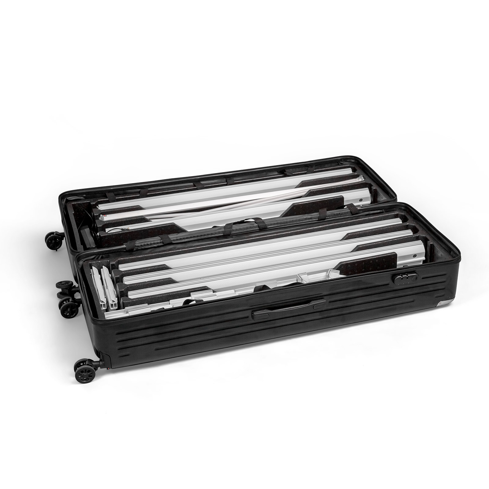 Flightcase Lightbox flex with practical separate compartments
