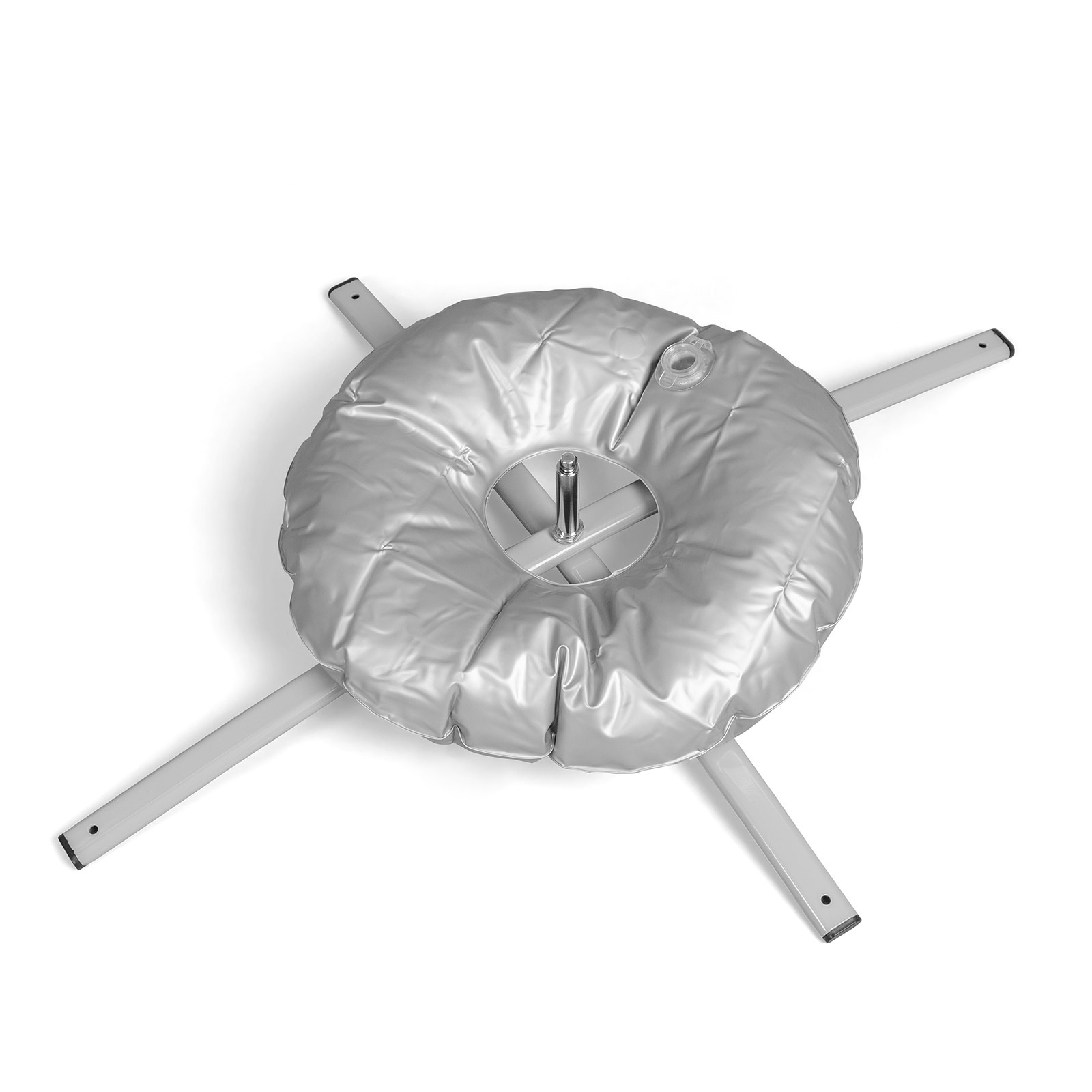Cross base ø 83 cm / kg with hose weight, water-fillable 10 l