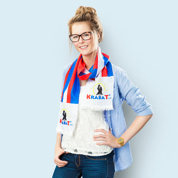 Fan scarf as a reminder of cultural events