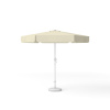 Round parasol, ø 250 cm, beige – with crank, plain colour