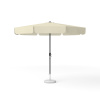 Round parasol, ø 300 cm, beige – with crank, plain colour
