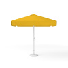 Square parasol, 250 × 250 cm, orange – with crank, plain colour