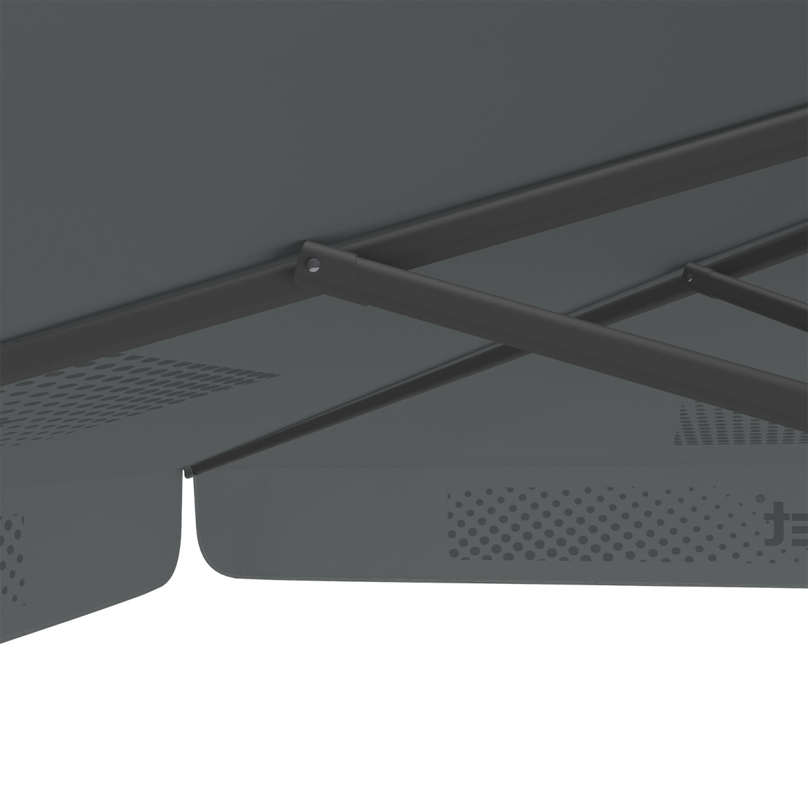 Sonnenschirm mit Logodruck, 300 x 300 cm, robuste Streben