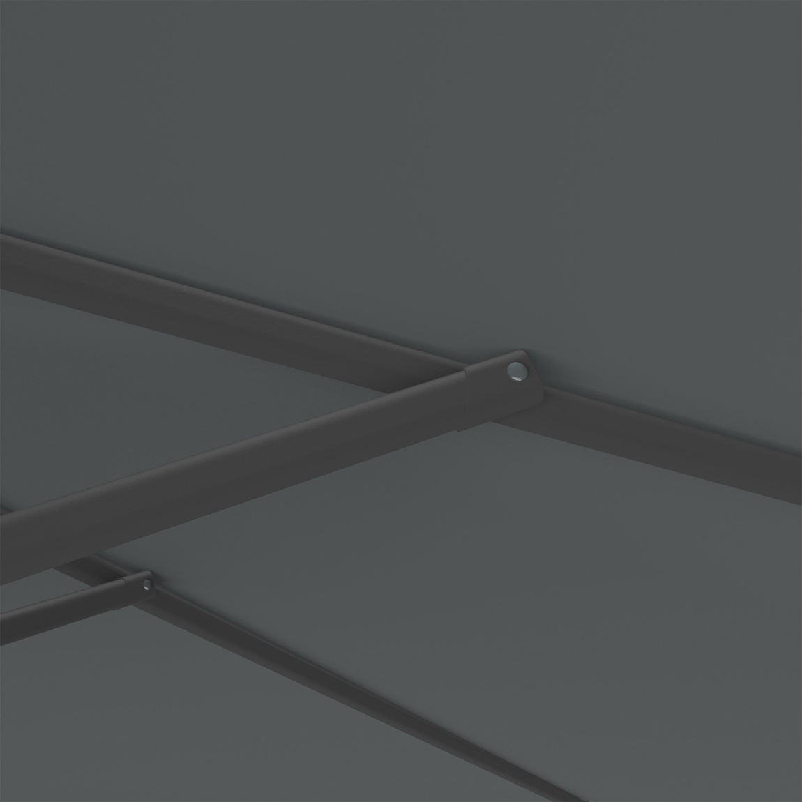 Parasol with crank, robust struts