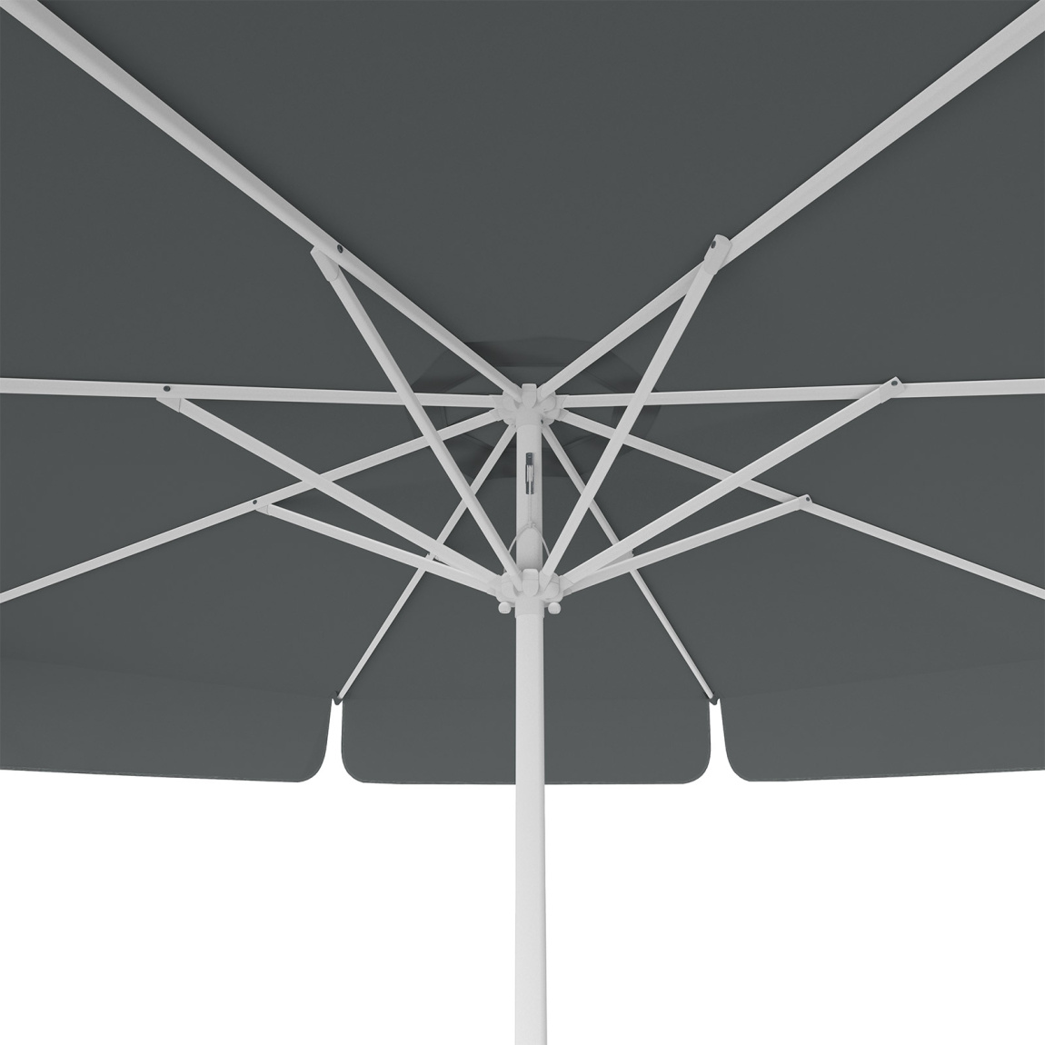 Parasol anthracite, ø 300 cm – bottom view