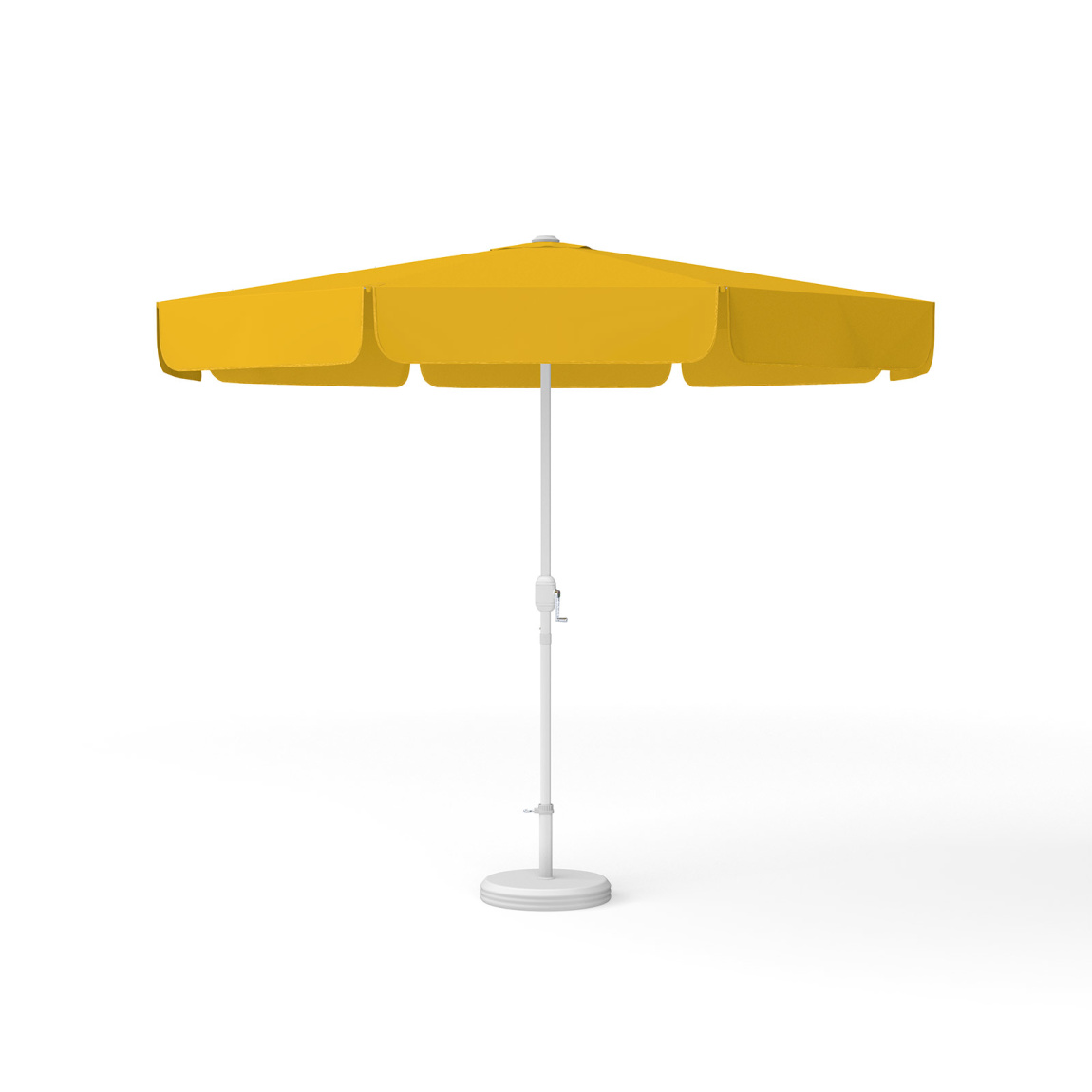 Round parasol, ø 300 cm, orange – with crank, plain colour