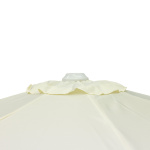 Air hood at the top of the umbrella for increased stability in gusts of wind