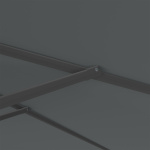 Parasol with crank, robust struts