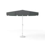 Round parasol, ø 300 cm, anthracite – with crank, plain colour